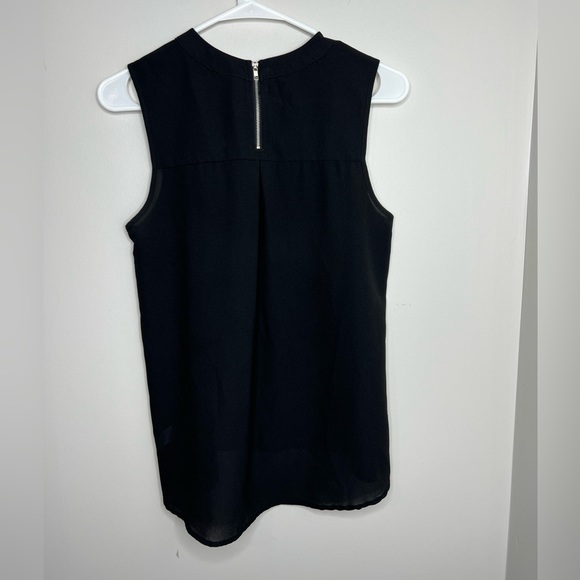 Paper Crane top. Zip detail in back. Size small. High low style. Black. - Picture 2 of 4